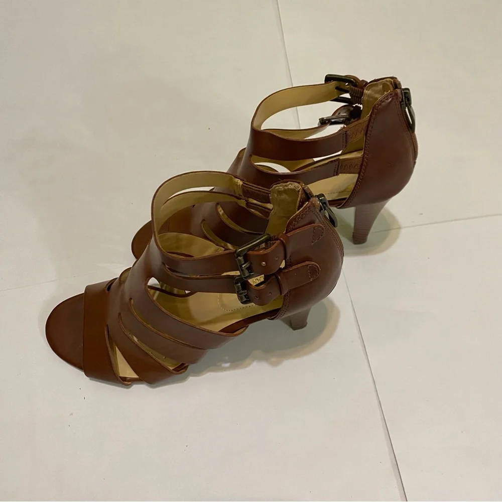 Liz Claiborne Chestnut Strappy Heels
